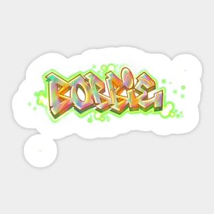 Bobbie Graffiti Street Art Style Name Sticker